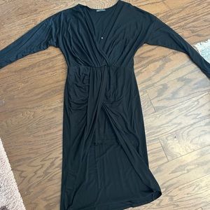 Black wrap dress